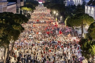Albania has criticized the allocation of $4.9 million for a Kanye West concert amid anti‑government protests